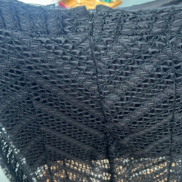 NWT - H&M black cut/out crochet long skirt. Size 6 - Picture 6 of 8